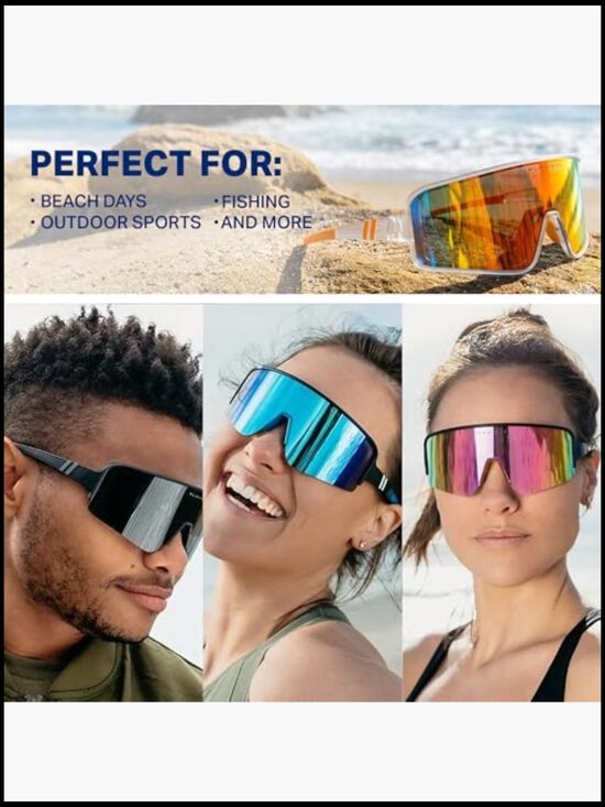 Polarized Wrap-Around Sunglasses with 100% UV Protection main image 4